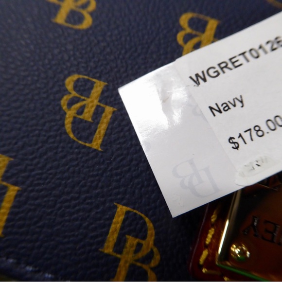 Dooney & Bourke Zip Around Gretta Coated Canvas Wallet Wristlet Leather Trim NWT - Picture 5 of 13